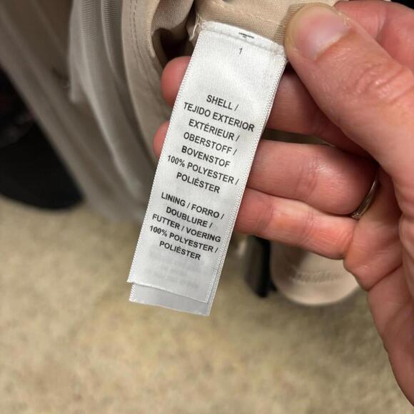 Aidan Mattox Beaded Mesh Godet Gown 8 NEW Blush Champagne Mock Neck Open Back - Picture 15 of 15